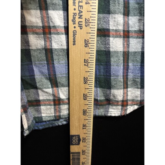 90s Wear First Flannel Shirt Mens L Long Sleeve Plaid Button Up - Picture 6 of 7